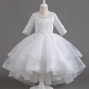 TF01 Summer Kids Girls Princess Dress Perfect for Parties and Special Occasions