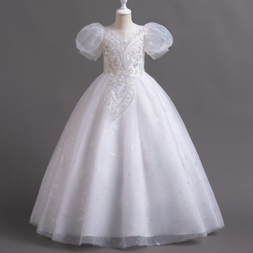 F08 Kids' Girls' Princess Dress – Perfect for Birthdays Flower Girl Parties and Special Occasions - Image 5