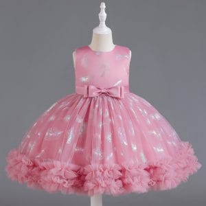 C307 Summer Sleeveless Tutu Kids Dress for Girls Lightweight Tulle Skirt