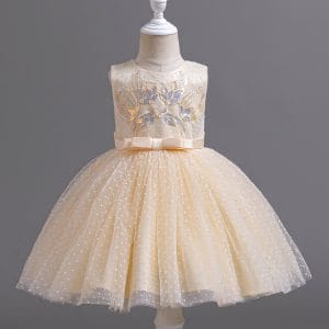A118 Girls Kids Princess Tulle Party Dress Summer Birthday Wedding Formal Outfit for Toddler Baby Girl Children