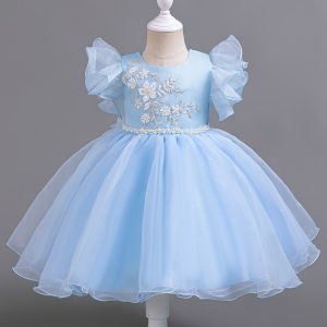 F09 Summer Girls' Kids Princess Tulle Dresses Baby Toddler Dress Perfect for Birthday Parties Weddings Performances