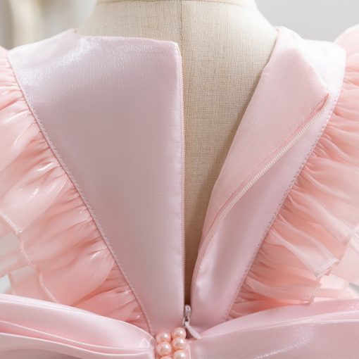 W009 Kids Girls Dress Cute Sleeveless Bowknot Design with Fluffy Skirt Ideal for Parties Birthday and Special Occasions - Image 10