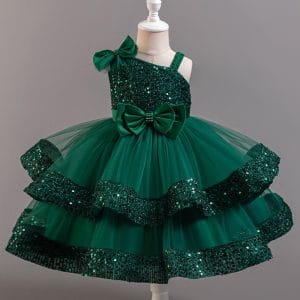 A170 Fairy Princess Dress for Girls Elegant Tulle Gown for Kids Ideal for Parties Weddings Stage Shows