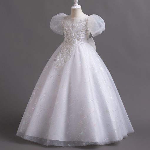 F08 Kids' Girls' Princess Dress – Perfect for Birthdays Flower Girl Parties and Special Occasions - Image 6