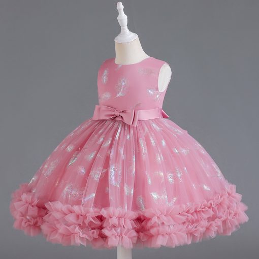 C307 Summer Sleeveless Tutu Kids Dress for Girls Lightweight Tulle Skirt - Image 3
