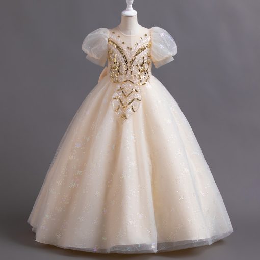 F08 Kids' Girls' Princess Dress – Perfect for Birthdays Flower Girl Parties and Special Occasions - Image 2