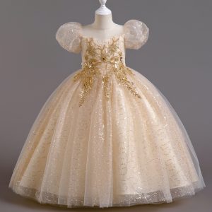 F08 Kids' Girls' Princess Dress – Perfect for Birthdays Flower Girl Parties and Special Occasions