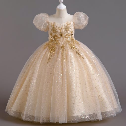 F08 Kids' Girls' Princess Dress – Perfect for Birthdays Flower Girl Parties and Special Occasions