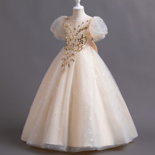 F08 Kids' Girls' Princess Dress – Perfect for Birthdays Flower Girl Parties and Special Occasions - Image 3