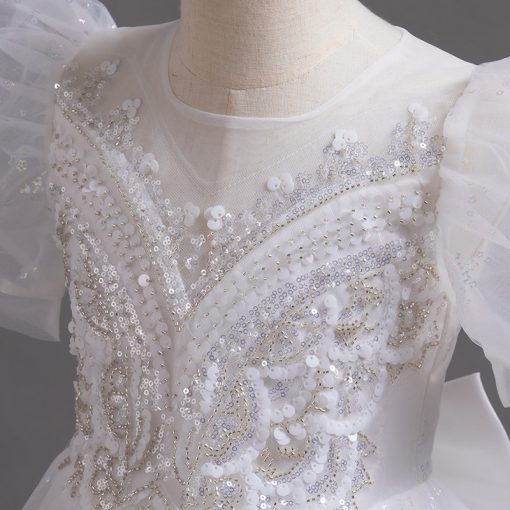 F08 Kids' Girls' Princess Dress – Perfect for Birthdays Flower Girl Parties and Special Occasions - Image 8