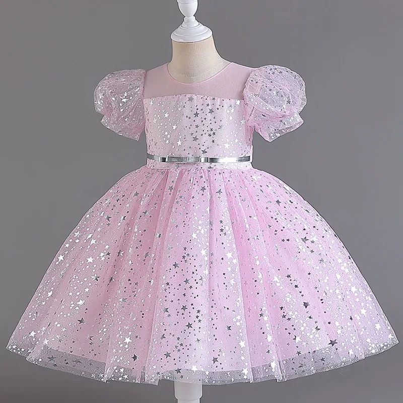 M7603 Kids' Girls' Dress Perfect for Birthdays Parties and Special Occasions - Image 3