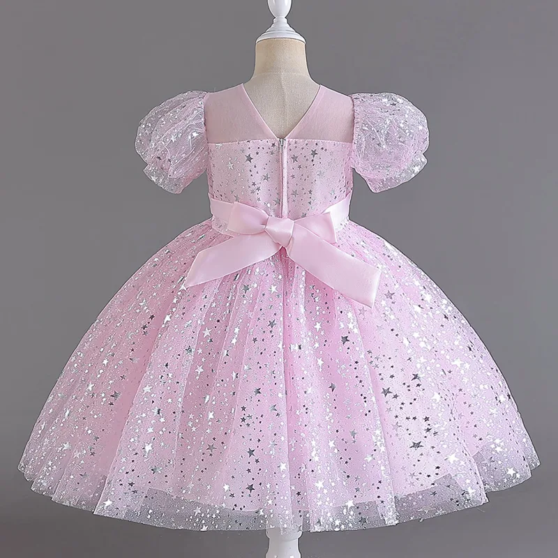M7603 Kids' Girls' Dress Perfect for Birthdays Parties and Special Occasions - Image 4